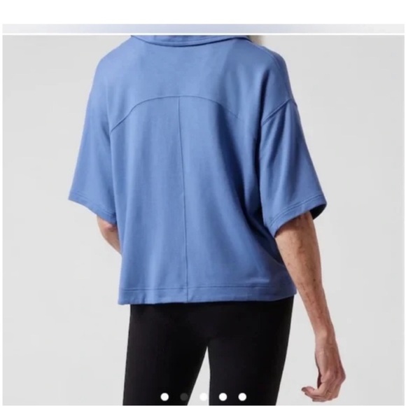 ATHLETA WESTWOOD SWEATSHIRT TEE IN COTTAGE BLUE SIZE M - Picture 2 of 4